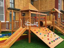 Holzrutsche Sound Spielplatz importiert Palisander-Verbundrutsche SP1818601